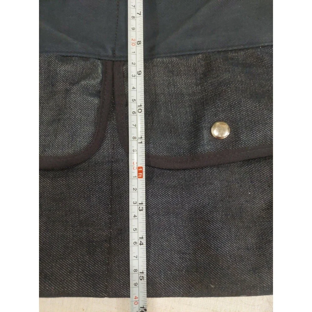 A.P.C. Rue Madame Paris Indigo Denim Multi Pocket Tote Bag No Shoulder Strap